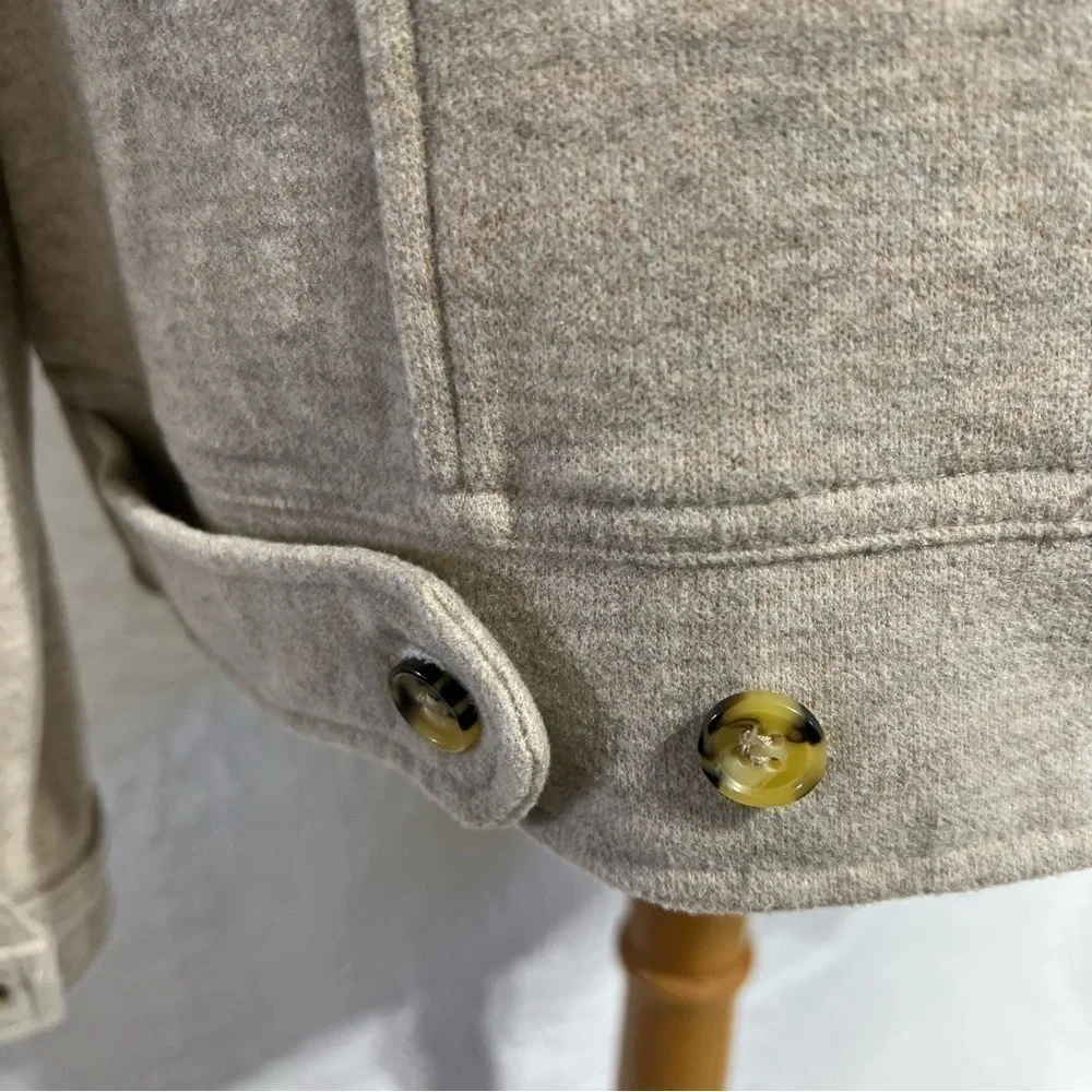 BAGATELLE Cropped Shacket Womens Brushed Sand, Size- X-Large - Picture 5 of 11